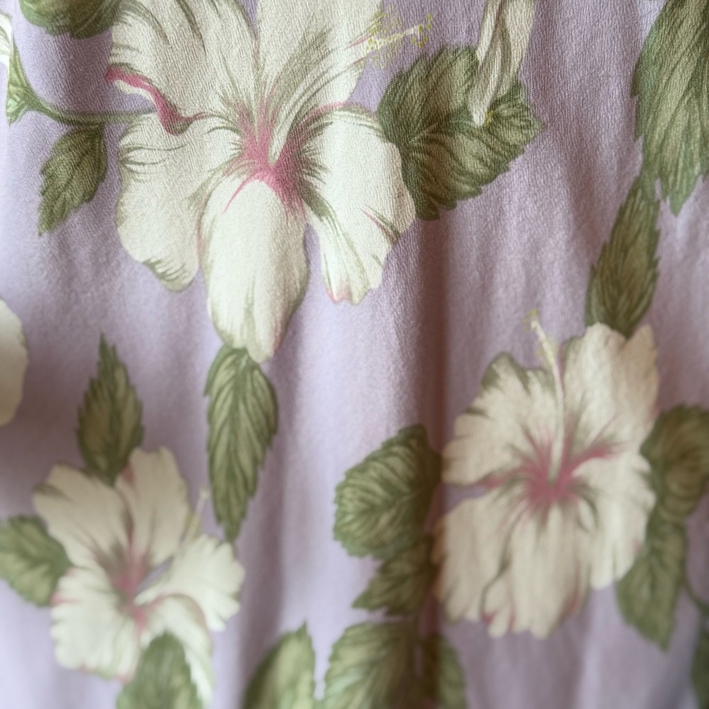 Vintage Kaua’iana Hawaiian Maxi Dress XL Tropical Floral Rayon Handkerchief Hem - Picture 7 of 15